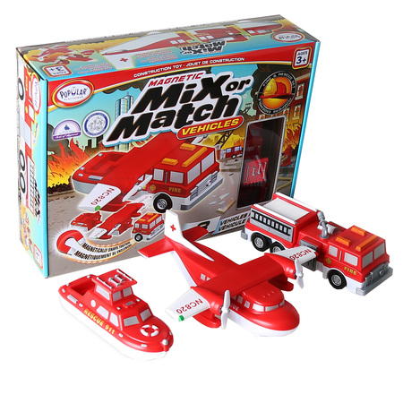 POPULAR PLAYTHINGS Magnetic Mix or Match® Vehicles, Fire + Rescue 60317